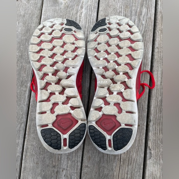 Nike Mens Flex 2014 Run 642791-602 Red Lace Up Low Top Running Shoes Size 8 - Picture 5 of 7